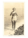 Bathing Beauty Holding Flying Fish  Catalina