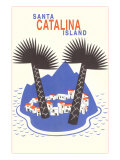 Catalina Island with Big Palm Trees