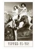 Yippee-Yi-Yo  Women on Bucking Horse