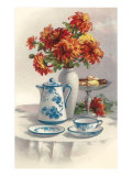 Coffee Pot with Chyrsanthemums