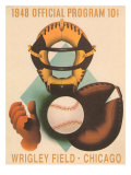 Wrigley Field Poster with Phantom Catcher