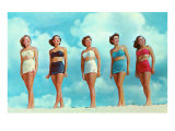 Five Women in Two-Piece Bathing Suits