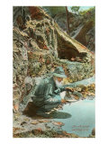 Old Prospector Panning for Gold