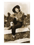 Cowgirl on Fence