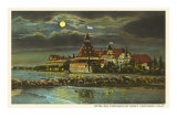 Moon over Hotel del Ccronado  San Diego  California