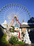 Christmas Market and Wheel  Lille  Nord Pas De Calais  France  Europe