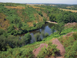 View over Le Val Sans Retour  Broceliande in the Paimpont Forest  Brittany  France  Europe