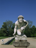 Statue in the Gardens of the Castle at Chantilly  Designed by Le Notre  in Picardie  France  Europe