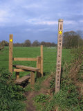 Entrance to Public Footpath  Cheshire  England  United Kingdom  Europe