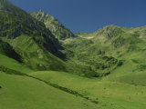 Landscape of Mountain Slopes Near Arreau in the Pyrenees  Midi-Pyrenees  France  Europe