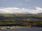 Bangor Port and Penrhyn Castle  Menai Bridge  Anglesey  North Wales  UK