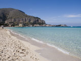 Beach  Mondello  Palermo  Sicily  Italy  Mediterranean  Europe
