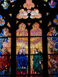 Stained Glass Window  St  Vitus's Cathedral  UNESCO World Heritage Site  Prague  Czech Republic