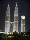 Petronas Towers at Night  Kuala Lumpur  Malaysia  Southeast Asia
