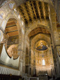 Altar  Interior of the Cathedral  Monreale  Palermo  Sicily  Italy  Europe