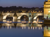 Charles Bridge and Smetana Museum Reflected in the River Vltava  Old Town  Prague  Czech Republic