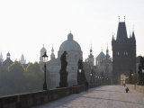 Charles Bridge  Church of St Francis Dome  Old Town Bridge Tower  Old Town  Prague  Czech Republic