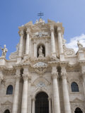 Cathedral Facade  Piazza Duomo  Ortygia  Syracuse  Sicily  Italy  Europe
