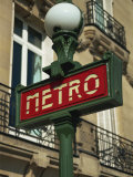 Metro Sign  Paris  France  Europe