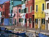 Canalside Houses Burano Island  Venice  Veneto  Italy  Europe