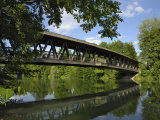 Wooden Bridge at Wolfrathausen  Near Munich  Bavaria  Germany  Europe