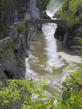 Lower Falls in Letchworth State Park  Rochester  New York State  USA