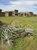 Old Western Wagons from the Pioneering Days of the Wild West at Cody  Montana  USA