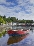 Multicoloured Houses and Small Boats in the Harbour at Tobermory  Balamory  Mull  Scotland  UK