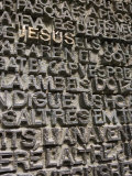 Words Including Jesus on Door  Sagrada Familia  Barcelona  Catalonia  Spain  Europe