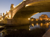 St Angelo Castle and Vittorio Emanuele Bridge  Rome  Lazio  Italy  Europe