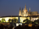 St Vitus's Cathedral  Royal Palace and Castle in the Evening  Prague  Czech Republic