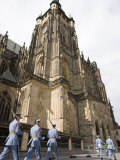 Marching Soldiers  St Vitus's Cathedral  UNESCO World Heritage Site  Prague  Czech Republic