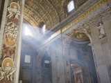 Interior  St Peter's Basilica  Vatican  Rome  Lazio  Italy  Europe