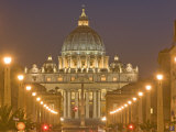 St Peter's Basilica and Conciliazione Street  Rome  Lazio  Italy  Europe