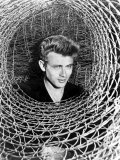 James Dean Peeking Through a Spiral of Chicken Wire  Mid-1950s