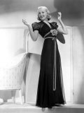 Betty Grable in Black Chiffon Dinner Dress  1938