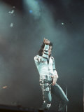 Michael Jackson Performing on Stage at Wembley During the Bad Concert Tour  July 14  1997