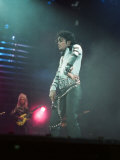 Michael Jackson Performing on Stage at Wembley During the Bad Concert Tour  July 14  1997
