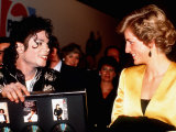 Michael Jackson Meeting Princess Diana at His Concert in Wembley Stadium  July 1988