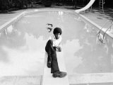 Michael Jackson at Home in Los Angeles by the Poolside  Lounging on Diving Board  February 23  1973
