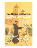United Airlines Southern California  Spanish Mission  1960s