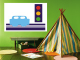 Blue Stop Light