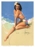 Sunny Skies  Pin-Up of Miss Hawaii 1950 Elsa Edsman  c1953