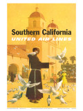 United Airlines Southern California  Spanish Mission  1960s