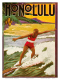 Surfing  Tourist Booklet  Honolulu  Hawaii  c1918