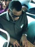 Ray Charles Playing Chess on the Tour Bus
