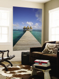 Belize  Ambergris Caye  San Pedro  Ramons Village Resort Pier and Palapa