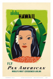 Aloha Hawaii  Fly Pan American Airways  c1953