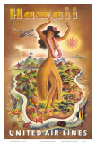 Hawaii  United Air Lines  Hula Dancer