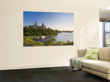 Parliament Hill and Ottawa River  Ottawa  Ontario  Canada